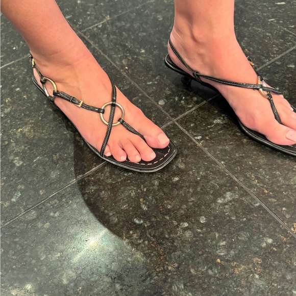 Prada Sandal authentic Cinghiale Nero size 38 - Picture 2 of 10